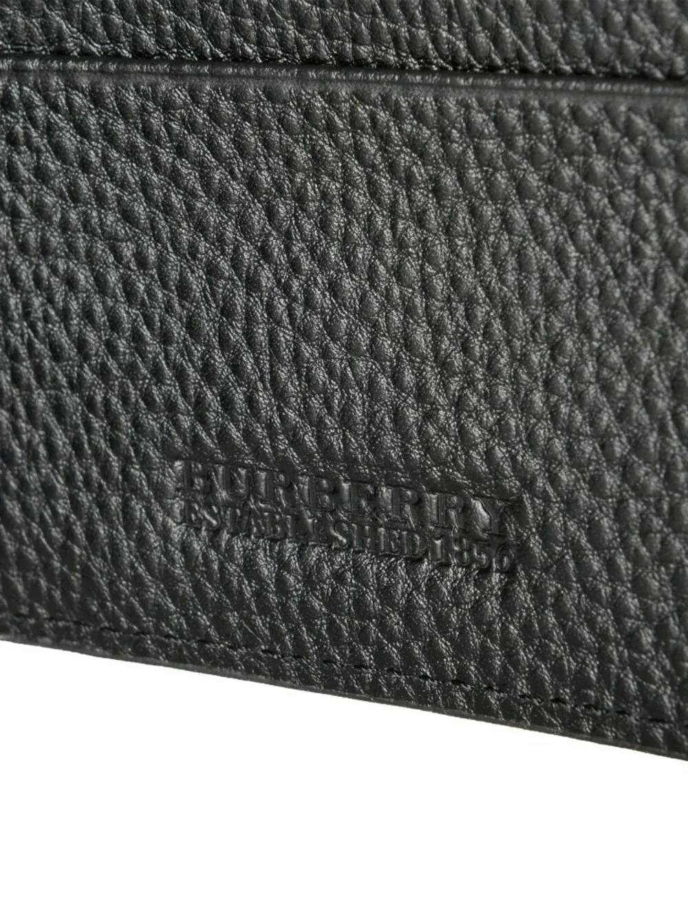 Burberry Men's Logo & Checkered Textured Leather Bifold Wallet